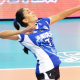 Tainara em jogo do Shanghai na Liga CHinesa de vôlei