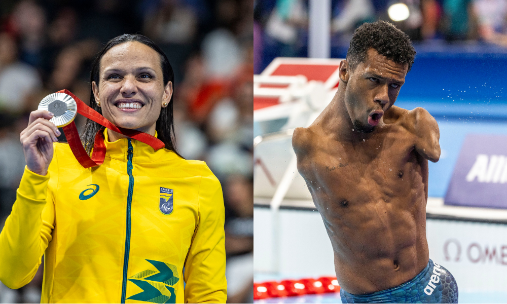 Carol Santiago e Gabrielzinho - natação paralímpica