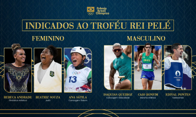 Rebeca Andrade, Beatriz Souza e Ana Sátila, no feminino, e Isaquias Queiroz, Caio Bonfim e Netinho, no masculino, foram os indicados ao Troféu Rei Pelé do PBO (Divulgação/COB)