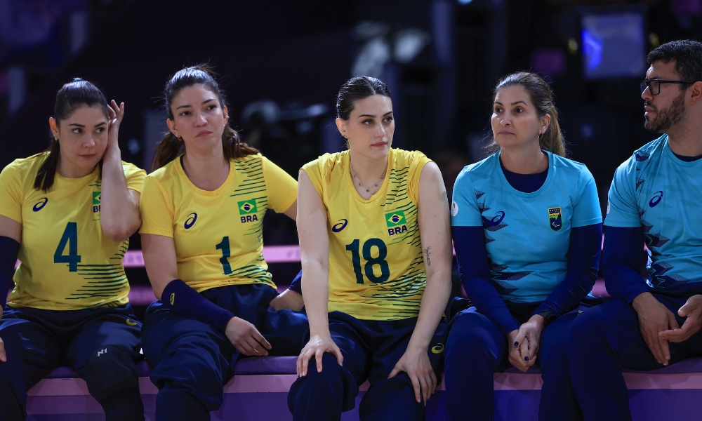 Seleção brasileira feminina de vôlei sentado nos Jogos Paralímpicos de Paris-2024 (Alexandre Schneider/CPB)