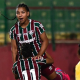 Jogadoras do Fluminense comemorando um dos gols contra o Santos pela Copinha. Agora as mesmas pegam o Internacional