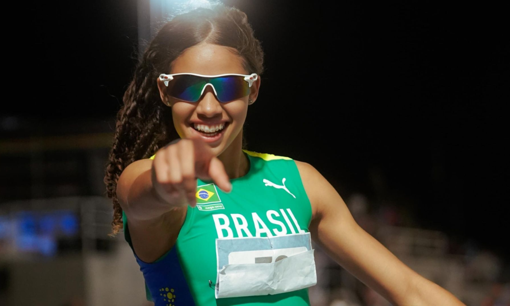 Hakelly de Souza vence os 100m no Sul-Americano Sub-18 (Foto: Sebastian Lasquera/Atletismo Sul-Americano)