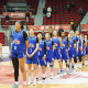 Kamilla Cardoso alinhada com equipe do Shanghai Swordfish antes de jogo da WCBA