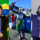 Nicole Silveira, Lucas Pinheiro Braathen e Zion Bethônico com suas medalhas histórias para os esportes de inverno do Brasil