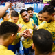 Jogadores do Brasil na partida contra o Chile no Mundial de handebol masculino