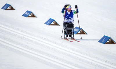 Aline Rocha em ação nos Jogos Paralímpicos de Inverno de Pequim 2022 | Foto: Alessandra Cabral/CPB