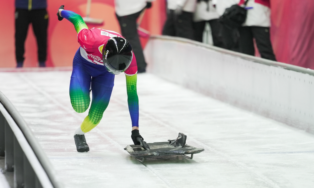 Jogos Olímpicos de Inverno da Juventude Gangwon 2024 - Competição de skeleton. Na foto, Caue Miota. Foto: Marina Ziehe/COB