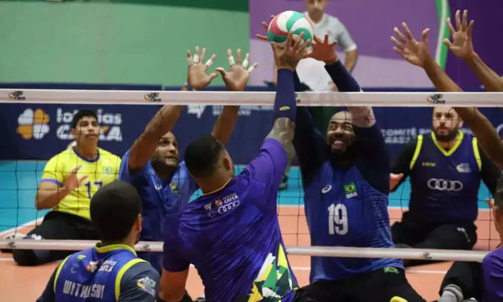 Seleção masculina de vôlei sentado na semana de treinamentos no CT Paralímpico, em São Paulo. | Divulgação / Danilo Cardoso/CBVD