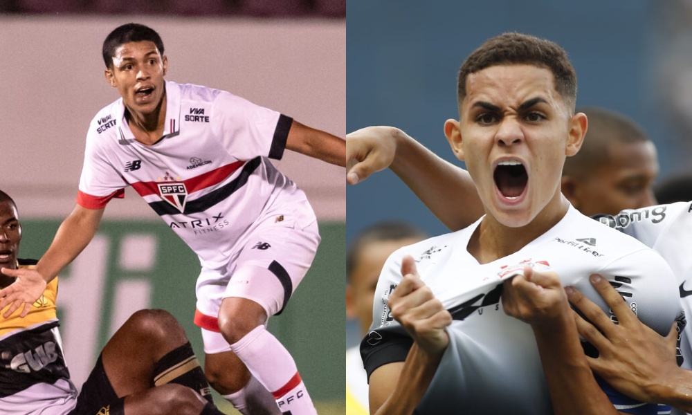 Jogadores do São Paulo e do Corinthians que jogarão a final da Copinha no Pacaembu