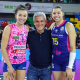 Zé Roberto, Carol, e Gabi na Liga italiana de vôlei feminino