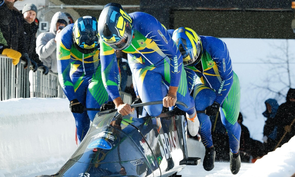 Edson Bindilatti Trenó do Four-man do Brasil na Copa América de bobsled