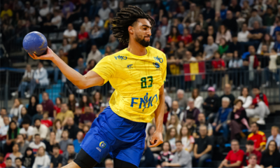 Bryan Monte no jogo entre Brasil e Noruega no Mundial de handebol masculino