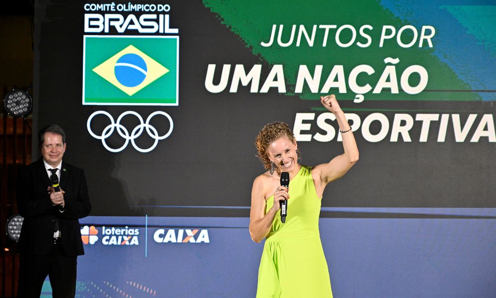 celebração da posse de Marco La Porta e Yane Marques como presidente e vice-presidente do COB