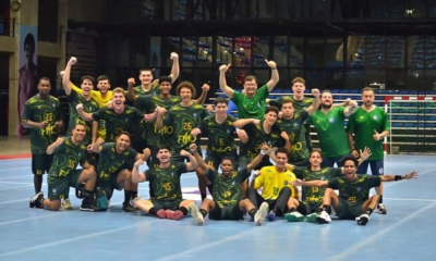 Equipe do Brasil que garantiu a vaga no Mundial Júnior de handebol masculino