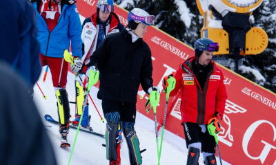 Lucas Pinheiro Braathen na etapa de Madonna di Campiglio da Copa do Mundo de esqui alpino