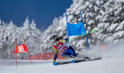 Alice Padilha nos Jogos olímpicos de inverno da juventude. Ela conseguiu índice para Milão-Cortina