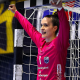 Gabi Moreschi em jogo da Champions League de handebol