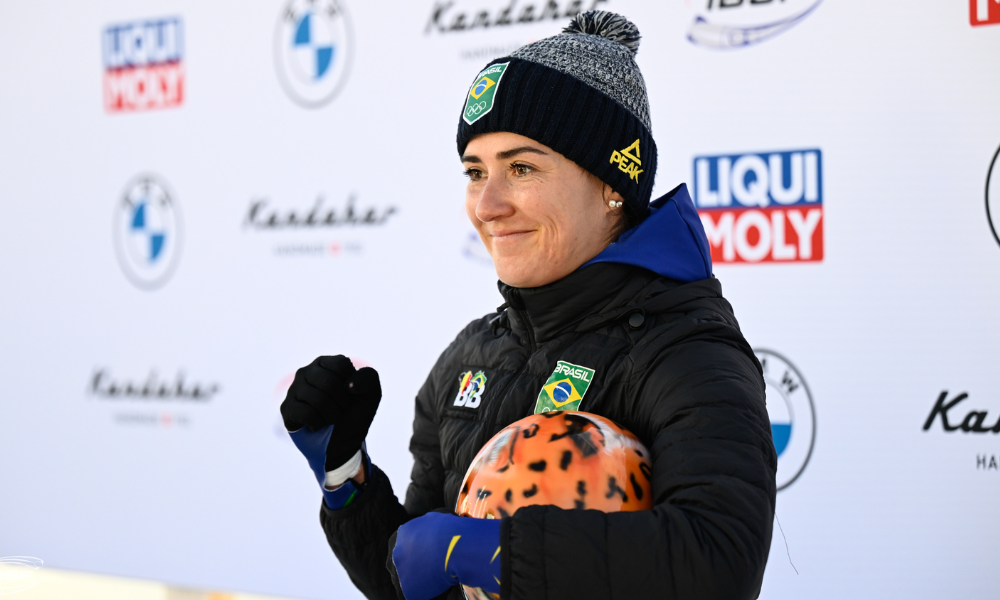 Nicole Silveira em prova da Copa do Mundo de skeleton