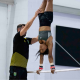 Rebeca Andrade em treino da seleção brasileira de ginástica artística